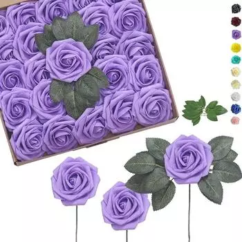 25 шт./кор., розы, цветы, искусственные розы из пены, настоящие искусственные розы, украшение для дома, свадебные букеты своими руками красный