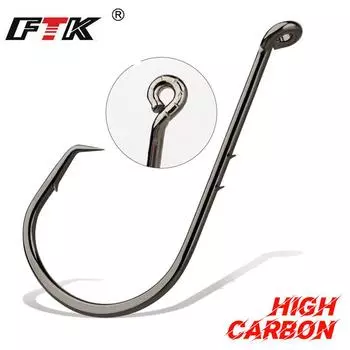 25 шт., круглые рыболовные обручи с карповыми глазами, размер 1,18-2,20 дюйма, рыболовные крючки, одиночный джиг, рыболовные крючки, снасти 1/0#