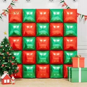 25 шт. квадратных фольгированных металлических шаров, двухсторонние воздушные шары, настенный туннель, свадебный выпускной фон, арка, гирлянда, комплект для вечеринки по случаю дня рождения D