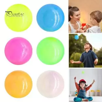 25 шт. липкие шарики светятся в темноте игрушка для снятия стресса для потолка улучшают рефлексы координацию рук и глаз мяч для взрослых и детей игра «бросай и лови» на стену S разноцветный