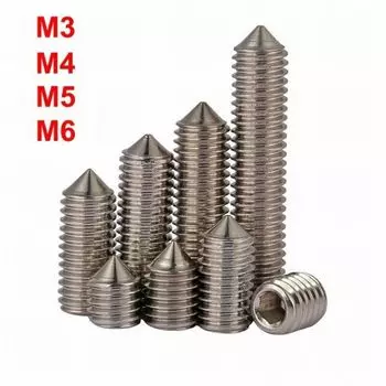 25 шт. M2 M3 M4 M5 M6 из нержавеющей стали конические установочные винты с шестигранной головкой M2x6mm