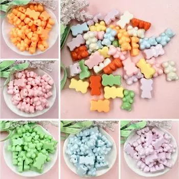 25 шт. материалы однотонный браслет медведь цепочка для мобильного телефона 11*18 мм DIY свободные бусины серьги ювелирные аксессуары модное изготовление