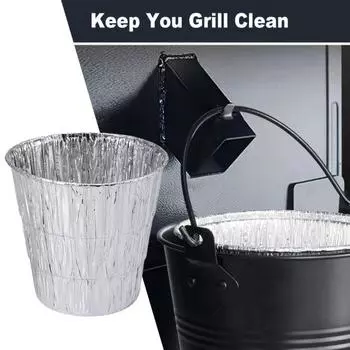 25 шт., одноразовое ведро для смазки, термостойкая фольга для барбекю, поддон для сбора жира, запасной комплект, аксессуары для гриля на открытом воздухе