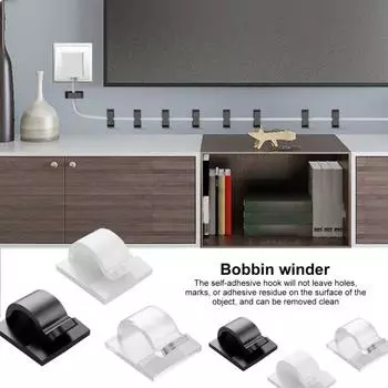 25 шт. органайзеры для компьютерных кабелей. Самоклеящиеся противоскользящие крепления для проводов с отличной липкостью. Устойчивые к атмосферным воздействиям зажимы для управления телевизионным шнуром для пола. чёрный