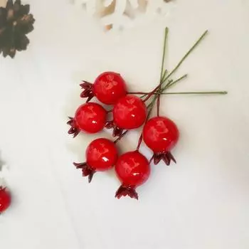 25 шт./пакет, имитирующий маленькие ягоды граната, сделай сам, праздничное украшение, фрукты и овощи, маленький красный фруктовый венок, аксессуары 25pcs/bag