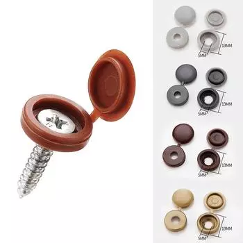 25 шт., пластиковая винтовая крышка шарнира может быть складной, позиционирующий винтовой болт, крышка с фиксированным винтом, фурнитура Heavy brown
