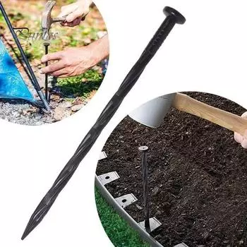 25 шт. пластиковые ландшафтные шипы, нержавеющие, высокопрочные, многоразовые, не легко деформируемые, садовые, спиральные, заземляющие гвозди 25 pcs