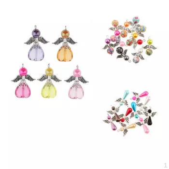 25 шт. подвески-шармы акриловые сердечки/глиняные круглые/бусины состаренное серебро DIY свадебные подарочные бирки