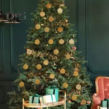 25 шт., подвесные таблички с именами Иисуса, деревянные, винтажные, для домашнего офиса, рождественской елки, подвесные украшения с именем Спасителя, кулон