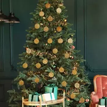 25 шт., подвесные таблички с именами Иисуса, деревянные, винтажные, для домашнего офиса, рождественской елки, подвесные украшения с именем Спасителя, кулон