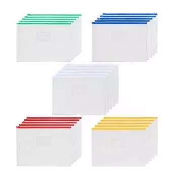 25 шт. ПВХ прозрачные застежки-мешки - водонепроницаемое и прочное решение для хранения школьных и офисных архивных сумок