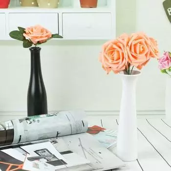 25 шт., розы из пенополиэтилена, искусственный цветок, свадебный центральный декор для вечеринки с палкой 1