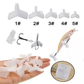 25 шт., рыболовный крючок, три защитных чехла для крючков, набор крючков-трезубцев, имитация скребка 1 #2 #3 #4 #5 # type1