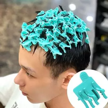 25 шт. салонная завивка волос зажим изоляция короткие волосы завивка инструмент простые парикмахерские бигуди салон 25Pcs M Color Random