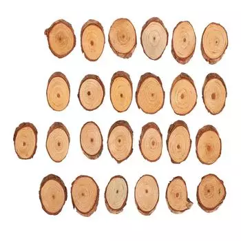 25 шт. сосновый овальный кусок наклонный DIY домашняя роспись ручная работа праздничное украшение ремесло