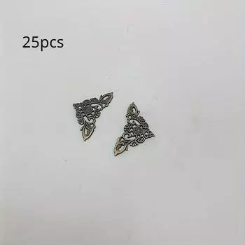 25 шт. старинных бронзовых металлических угловых крышек для мебели и поделок - декоративные аппликации с простой установкой 25pcs