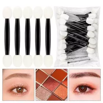 25 шт. Тени для век в стике, простые в использовании, профессиональные, удобные на ощупь, двойные кисти для теней для век для женщин из АБС-пластика 25 pcs