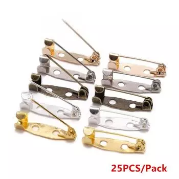 25 шт./упак. 15, 20, 25, 30, 35 мм, зажим для броши, базовые булавки, булавки, настройки броши, пустая основа для DIY, принадлежности для изготовления ювелирных изделий 1.5CM-25PCS/Pack разноцветный
