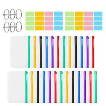 25 шт. водонепроницаемых ПВХ-мешочков, прозрачных папок для блокнотов, документов, папок с застежками-молниями и папками с тремя кольцами