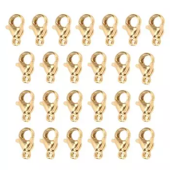 25 шт. застежек-лобстеров из нержавеющей стали для самостоятельного изготовления браслетов, ожерелий и ювелирных изделий