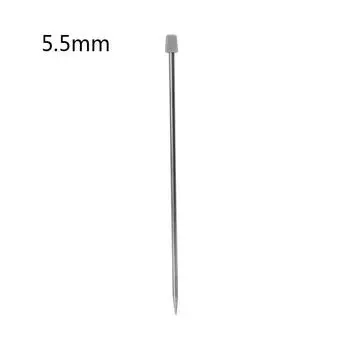 25 см/35 см спицы для вязания из нержавеющей стали крючок инструмент односторонние спицы для вязания 5.5mm-25cm
