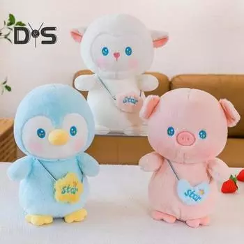 25 см 3D глаза Мультяшное животное Кукла Панда Утка Мягкая игрушка Украшение домашней комнаты