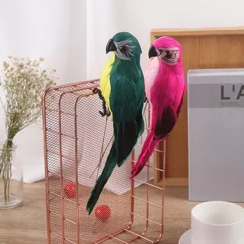 25 см/9,8 дюйма Имитация попугая перо газон фигурка украшение животное птица сад