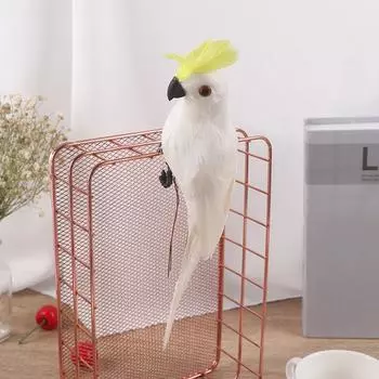 25 см/9,8 дюйма Имитация попугая перо газон фигурка украшение животное птица сад разноцветный