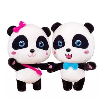 25 см Baby Bus Plush Babybus Panda Kiki Miu Miu Plush Toys Мягкий удобный плюшевый милый подарок на день рождения для детей 25cm,2Pcs,Music