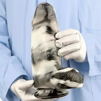 25 см черно-белая смешанная цветовая гамма 7,5 см удлиненная имитация дилдо анальная пробка игрушка для взрослых