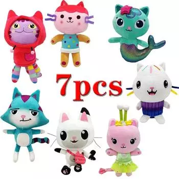 25 см кукольный домик Гэбби плюшевая игрушка мультяшная мягкая игрушка русалка кошка русалка плюшевая кукла детский рождественский подарок