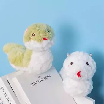 25 см милая зеленая белая змея плюшевая игрушка мультфильм плюшевое животное мягкая кукла маленькая кавайная забавная кукла на день рождения диван украшение для автомобиля 25cm белый