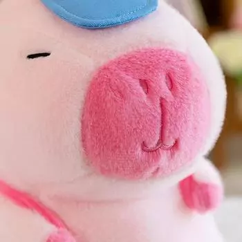 25 см милые пушистые розовые плюшевые игрушки капибара кавайный бейсбольный рюкзак мягкие куклы животные дети подарок на день рождения домашний декор