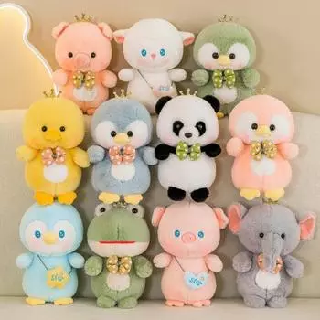 25 см Мода Прекрасный Украшение Бант Мягкий Мультяшный Животное Кукла Игрушка Домашняя комната Девочка День Рождения Подарок Мягкий
