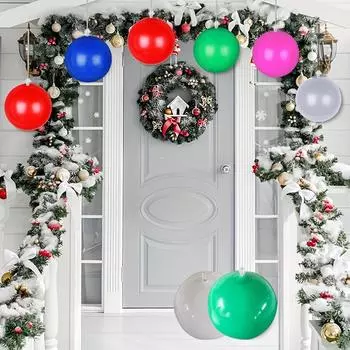 25 см праздничный шар-украшение праздничные принадлежности монохромный рождественский шар мультфильм красный