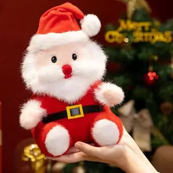 25 см рождественская плюшевая кукла Санта-Клауса, мягкая игрушка, очаровательное мягкое животное, праздничный праздничный подарок на дом и машину Santa Claus