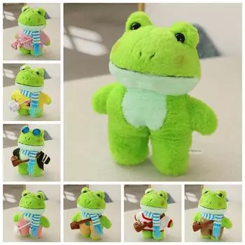 25 см сумка через плечо мультяшная кукла животные куклы мягкая игрушка мягкие игрушки свитер лягушка кукла мягкая игрушка милая лягушка плюшевая игрушка 25cm