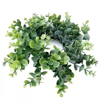 25 см свадебные свечные кольца ручной работы искусственный зеленый венок подходит для двери, стены, окна, рабочего стола 25CM