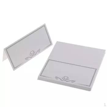 25 винтажных белых пустых открыток для свадебного стола