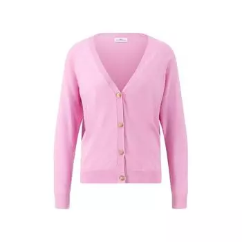 25a53. Fashion Simple Yuan ~ Cut All Labels! Containing a Small Amount of Silk Thin Type Knitting Cardigan Peach powder Cardigan In Stock S