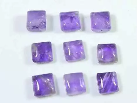 25Cts. Натуральный аметист восьмиугольный кристалл кабошон драгоценный камень 09 шт. лот 8X8MM RQ-1826