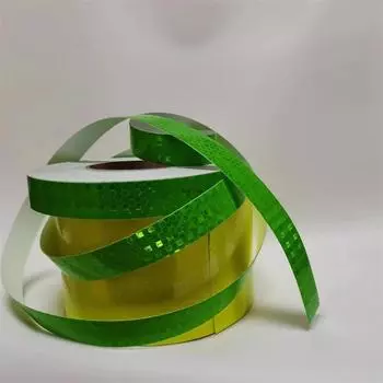 25mm*10m Bicycle Reflective Stickers Green Car Safety Warning Strips Waterproof Adhesive Conspicuity Tapes For Motorcycle Trucks