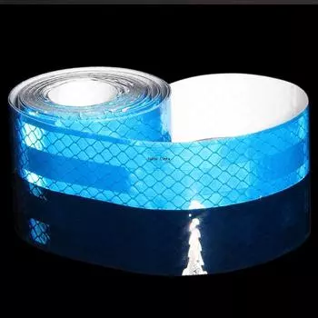 25mm*10m Blue Reflective Strips Bicycle Sticker Car-styling Motorcycle Decoration Automobiles Safety Warning Mark Reflector Tape синий