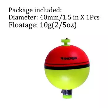 25мм 40мм 50мм Рыболовные шарики-поплавки Огруженный рыболовный поплавок Поплавок Круглый шар Пенопластовый поплавок Рыбная приманка 40mm