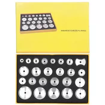 25pcs Aluminum Alloy Watch Back Case Closer Dies Capping Machine Dies for Watchmaker