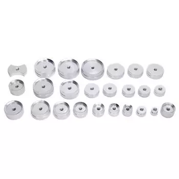 25pcs Capping Machine Dies Aluminum Alloy Watch Back Case Closer Dies for Watchmaker