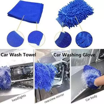 Набор щеток для чистки автомобиля, 25 шт., набор инструментов для мойки автомобиля, набор щеток для чистки сверл для автомобиля синий