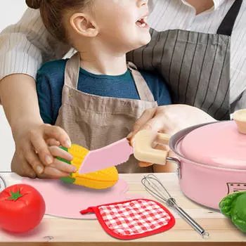 25Pcs Kids Toddler Cooking Playset Realistic for Interactive Early Learning Sturdy Multifunctional