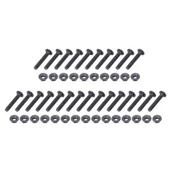 25pcs M8x60mm Sturdy Stainless Steel Carriages Bolts and Flanges Nut Set for Construction and Industrial Daily Use