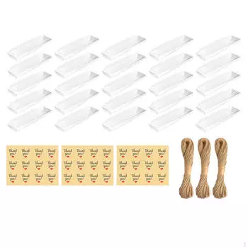 25Pcs Macaron Boxes to Go Dessert Containers Baking Strawberries Bakery Packaging Box